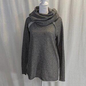Basil Lola Size Small Gray Sweatshirt w/ Cowl Neck